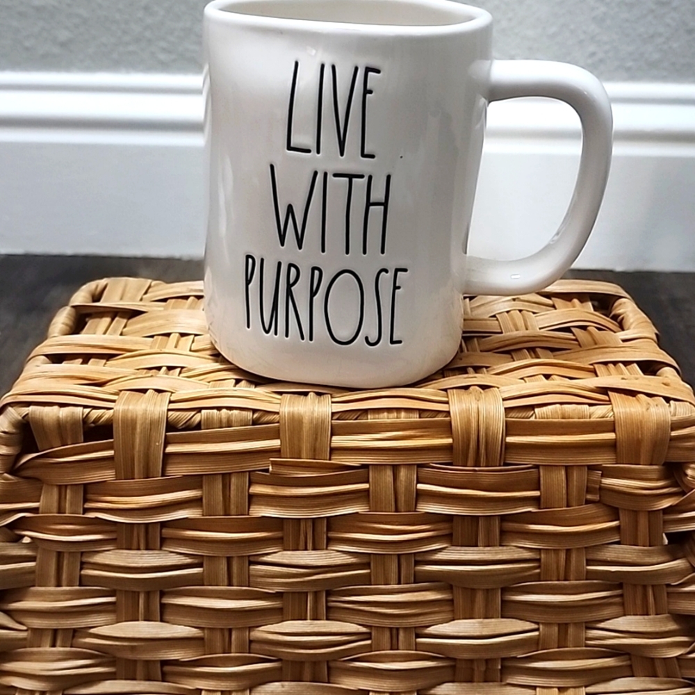 Rae Dunn "Live With Purpose" White Mug Collection